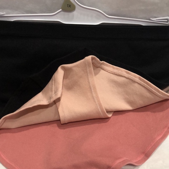 Fitwell Intimates 3pack stretch ribbed black nude mauve pink panties size 1X new - Picture 7 of 10